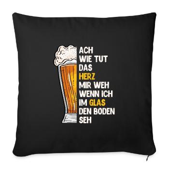 Drôle de dicton de bière pour les buveurs de bière Bavière - Housse de coussin décorative 45 x 45 cm - noir - Devant