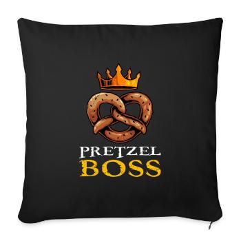 Pretzel Pretzel King Bavarian Pretzel - Sofa pillowcase 17,3'' x 17,3'' (45 x 45 cm) - black - Front