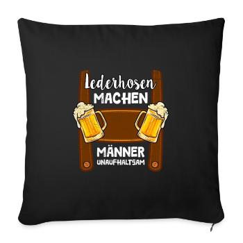 Inarrêtable un homme en lederhosen Bavarois - Housse de coussin décorative 45 x 45 cm - noir - Devant