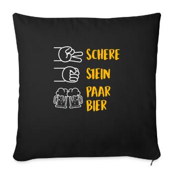  Biertrinker Bayern - Sofakissenbezug 45 x 45 cm - Schwarz - Vorne
