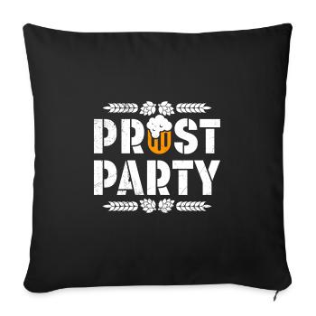 Prost Party - Sofakissenbezug 45 x 45 cm - Schwarz - Vorne