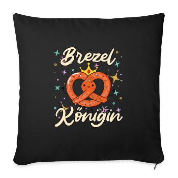 Münchner Volksfest BREZEL KÖNIGIN Lustiges - Sofa pillowcase 17,3'' x 17,3'' (45 x 45 cm) - black - Front
