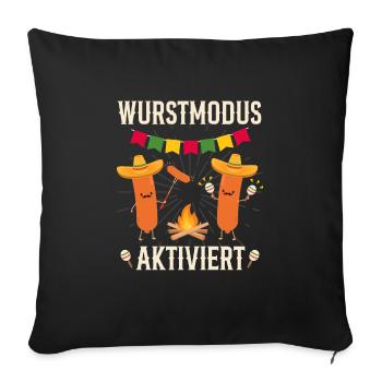 Sausage mode activated Bavarian Bayer Fest - Sofa pillowcase 17,3'' x 17,3'' (45 x 45 cm) - black - Front