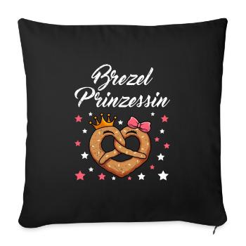 Pretzel Princess - Sofa pillowcase 17,3'' x 17,3'' (45 x 45 cm) - black - Front