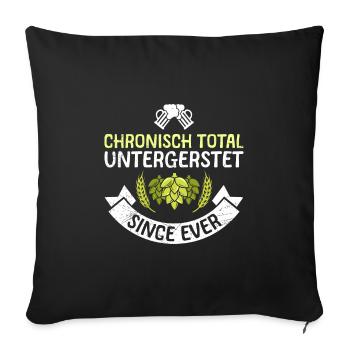 Chronically underbarred beer drinker beer saying - Sofa pillowcase 17,3'' x 17,3'' (45 x 45 cm) - black - Front