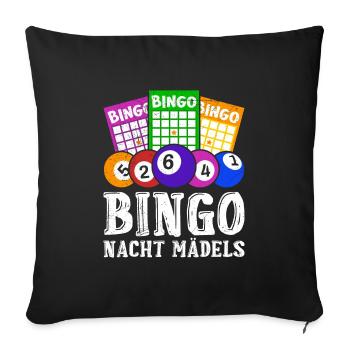 Bingo Lovers BINGO NIGHT GIRLS Funny - Sofa pillowcase 17,3'' x 17,3'' (45 x 45 cm) - black - Front