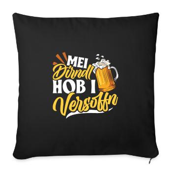 Münchner Volksfest MEI DIRNDL HOB I VERSTRINKEN - Housse de coussin décorative 45 x 45 cm - noir - Devant