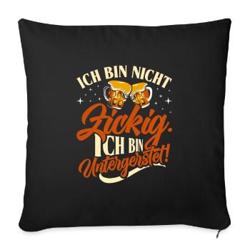 Munich Folk Festival AM NOT UNDERMATED - Sofa pillowcase 17,3'' x 17,3'' (45 x 45 cm) - black - Front