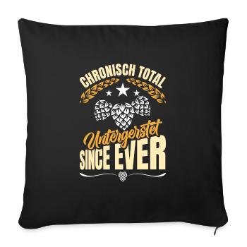 Munich Folk Festival CHRONICALLY TOTALLY UNDERMATED - Sofa pillowcase 17,3'' x 17,3'' (45 x 45 cm) - black - Front