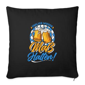 Munich Folk Festival MEASURE Funny Men - Sofa pillowcase 17,3'' x 17,3'' (45 x 45 cm) - black - Front
