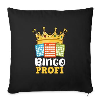 Bingo Player BINGO PRO Bingo Lovers - Sofa pillowcase 17,3'' x 17,3'' (45 x 45 cm) - black - Front