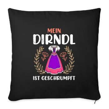 Dirndl zu klein Trachtenshirt Damen Tracht Dirndl - Sofakissenbezug 45 x 45 cm - Schwarz - Vorne