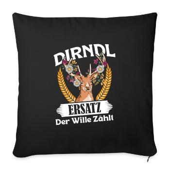 DIRNDL SUBSTITUT LA VOLONTÉ COMTES Munich Volksfest - Housse de coussin décorative 45 x 45 cm - noir - Devant