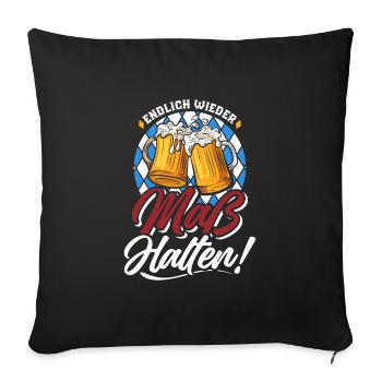 Munich Folk Festival MEASURE Funny Men - Sofa pillowcase 17,3'' x 17,3'' (45 x 45 cm) - black - Front