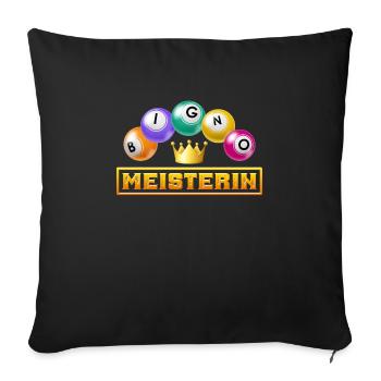 BINGO MASTER Bingo Player Bingo Lover - Sofa pillowcase 17,3'' x 17,3'' (45 x 45 cm) - black - Front