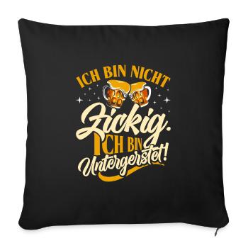 Munich Folk Festival AM NOT UNDERMATED - Sofa pillowcase 17,3'' x 17,3'' (45 x 45 cm) - black - Front