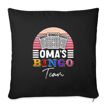 Bingo GRANDMA'S BINGO TEAM Funny Bingo Player - Sofa pillowcase 17,3'' x 17,3'' (45 x 45 cm) - black - Front