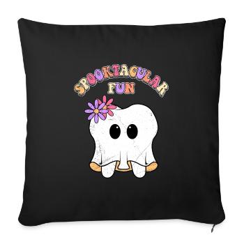 Fête d’Halloween SPUK-TACULAR FUN Drôle - Housse de coussin décorative 45 x 45 cm - noir - Devant