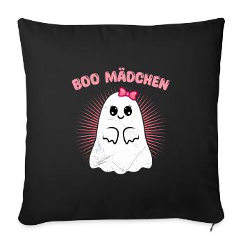 Halloween Costume Kids BOO GIRL Funny - Sofa pillowcase 17,3'' x 17,3'' (45 x 45 cm) - black - Front