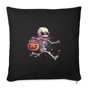 Costume d’Halloween Enfants DRÔLE SQUELETTE Horreur - Housse de coussin décorative 45 x 45 cm - noir - Devant
