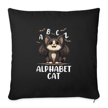 Halloween Costume Kids ALPHABET CAT Funny - Sofa pillowcase 17,3'' x 17,3'' (45 x 45 cm) - black - Front