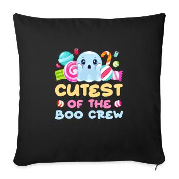 Halloween Costume CUTEST OF THE BOO CREW Funny - Sofa pillowcase 17,3'' x 17,3'' (45 x 45 cm) - black - Front