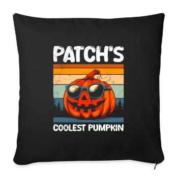 Halloween Costume Kids PATCH'S COOLEST PUMPKIN - Sofa pillowcase 17,3'' x 17,3'' (45 x 45 cm) - black - Front