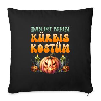 Halloween C’EST MON COSTUME DE CITROUILLE Enfants - Housse de coussin décorative 45 x 45 cm - noir - Devant