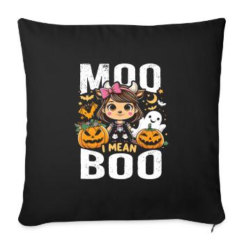 Halloween Costume MOO BOO Halloween Kids - Sofa pillowcase 17,3'' x 17,3'' (45 x 45 cm) - black - Front