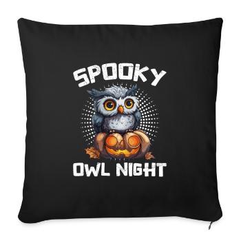 Halloween Costume Kids SPOOKY OWL NIGHT Horror - Sofa pillowcase 17,3'' x 17,3'' (45 x 45 cm) - black - Front