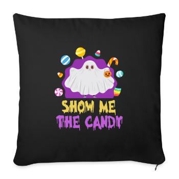 Halloween Party SHOW ME CANDY Halloween Costume - Sofa pillowcase 17,3'' x 17,3'' (45 x 45 cm) - black - Front