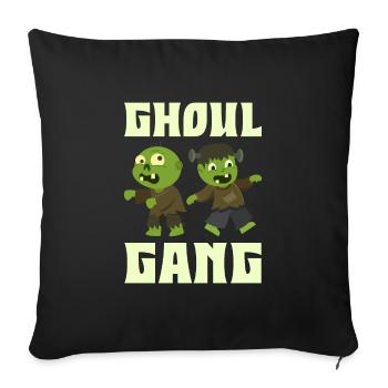 Halloween Kostüm Kinder GHUL BANDE Lustiges - Sofakissenbezug 45 x 45 cm - Schwarz - Vorne