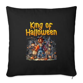 Halloween Kids KING OF HALLOWEEN Funny - Sofa pillowcase 17,3'' x 17,3'' (45 x 45 cm) - black - Front