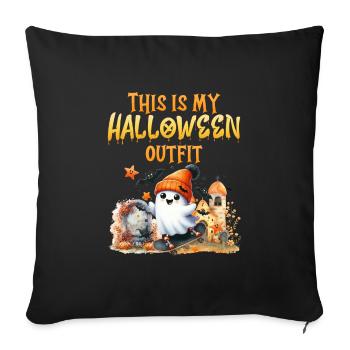 Halloween Kids THIS IS MY HALLOWEEN OUTFIT - Sofa pillowcase 17,3'' x 17,3'' (45 x 45 cm) - black - Front