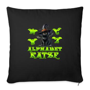 Halloween Costume Kids ALPHABET CAT Funny - Sofa pillowcase 17,3'' x 17,3'' (45 x 45 cm) - black - Front