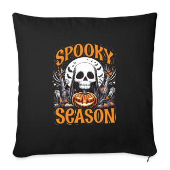 Halloween Kostüm Kinder SPOOKY SEASON FAN Lustig - Sofakissenbezug 45 x 45 cm - Schwarz - Vorne