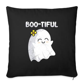 Costume d’Halloween Enfants BOO-TIFUL Drôle Halloween - Housse de coussin décorative 45 x 45 cm - noir - Devant