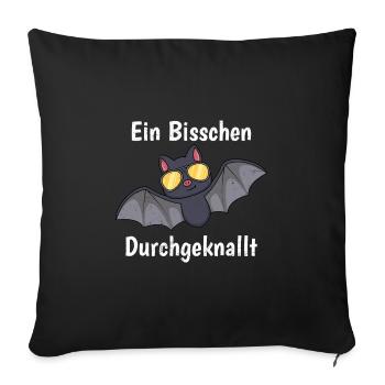 Halloween Costume Kids A BIT CRAZY - Sofa pillowcase 17,3'' x 17,3'' (45 x 45 cm) - black - Front