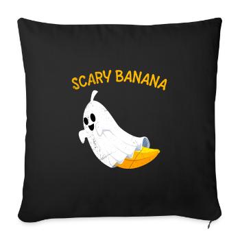 Halloween Kostüm Kinder SCARY BANANA Lustiges - Sofakissenbezug 45 x 45 cm - Schwarz - Vorne
