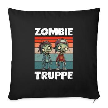 Halloween Costume Kids ZOMBIE TROOP Funny - Sofa pillowcase 17,3'' x 17,3'' (45 x 45 cm) - black - Front