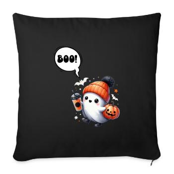 Halloween Costume Kids BOOO Funny Girl - Sofa pillowcase 17,3'' x 17,3'' (45 x 45 cm) - black - Front