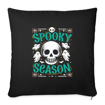 Halloween Kostüm Kinder SPOOKY SEASON Lustiges - Sofakissenbezug 45 x 45 cm - Schwarz - Vorne