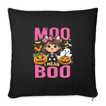 Halloween Costume MOO BOO Halloween Kids - Sofa pillowcase 17,3'' x 17,3'' (45 x 45 cm) - black - Front
