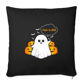 Halloween Costume Knder PEAK A BOO! Fun - Sofa pillowcase 17,3'' x 17,3'' (45 x 45 cm) - black - Front