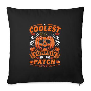 Halloween Costume COOLEST PUMPKIN IN THE PATCH - Sofa pillowcase 17,3'' x 17,3'' (45 x 45 cm) - black - Front