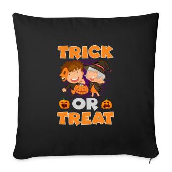 Costume d’Halloween Enfants TRICK OR TREAT Fun - Housse de coussin décorative 45 x 45 cm - noir - Devant