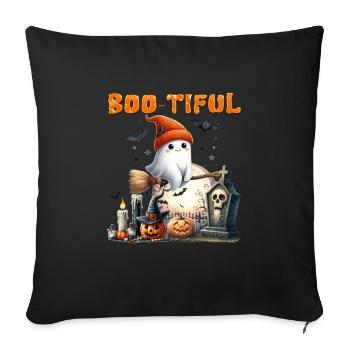 Costume d’Halloween Enfants BOO TIFUL Drôle - Housse de coussin décorative 45 x 45 cm - noir - Devant