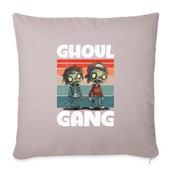 Halloween Kostüm Kinder GHOUL GANG Gruseliges - Sofakissenbezug 45 x 45 cm - helles Taupe - Vorne