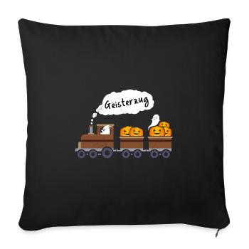 Halloween Costume GHOST TRAIN Halloween Party - Sofa pillowcase 17,3'' x 17,3'' (45 x 45 cm) - black - Front