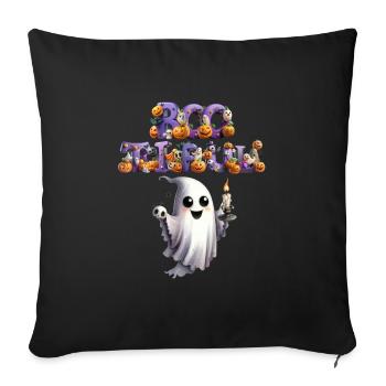 Costume d’Halloween Enfants BOO TIFUL Drôle - Housse de coussin décorative 45 x 45 cm - noir - Devant